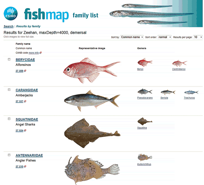 Screen view of fishmap website.