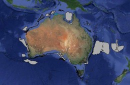 Map of Australia showing pressure areas.